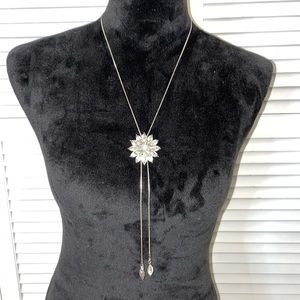 NWT Rhinestone Adjustable Pendant Necklace